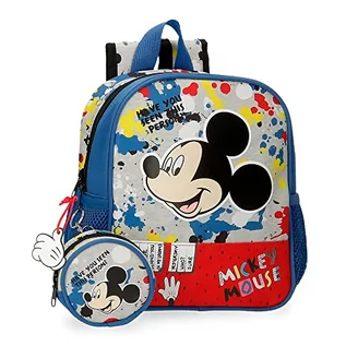 Plecaki szkolne i tornistry - Disney Mickey Color Mayhem regulowany plecak przedszkolny, wielokolorowy, 21 x 25 x 10 cm, poliester 5,25 l - grafika 1