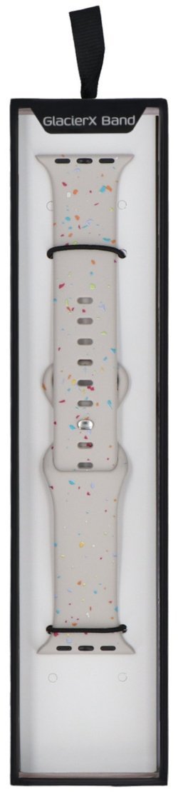 GlacierX pasek do smartwatcha Silicone Pin&Loop Band Cream Sprinkle do Apple Watch 38/40/41mm Szary