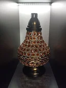 Lampiony i znicze - Znicz Znicze Lampion Na Grób Karafa Vip Złoto-Bursztyn+Wkład - miniaturka - grafika 1