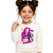 Bluzy dla dziewczynek - BLUZA DZIECIĘCA HUNTRIX MIRA KPOP 110-116 BAWEŁNIANA JAKOŚĆ - miniaturka - grafika 1