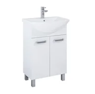 Szafki łazienkowe - Szafka łazienkowa z umywalką Elita Sunn 55 cm biały połysk RE169191008060 - miniaturka - grafika 1