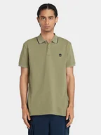 Koszulki męskie - Koszulka polo męska Timberland TB0A26NF L Khaki (194902914289). Koszulki polo męskie - miniaturka - grafika 1