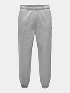 Spodnie sportowe męskie - Only & Sons Spodnie dresowe Dan 22027583 Szary Relaxed Fit - miniaturka - grafika 1