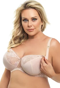 Gorsenia Biustonosz do karmienia GORSENIA MK15 AMY Beż 80E - Biustonosze ciążowe - miniaturka - grafika 1