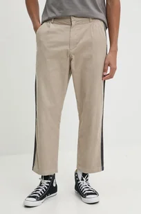 Quiksilver spodnie sztruksowe Roller Line Pant kolor beżowy w fasonie chinos EQYNP03305 - Spodnie męskie - miniaturka - grafika 1