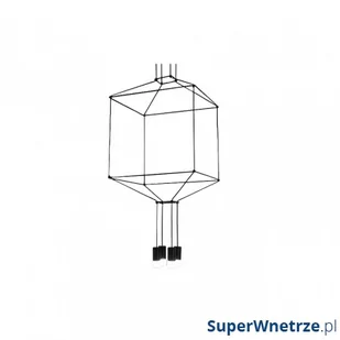 Lampa wisząca King Home Flusso czarno-srebrna kod: 91906 - Lampy sufitowe - miniaturka - grafika 1