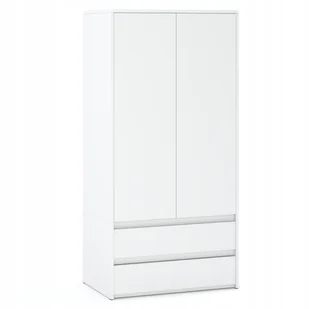 Pojemna Szafa Garderoba 90CM 2D2SZ Drążek Biała - Szafy Pojemna Szafa Garderoba 90CM 2D2SZ Drążek Biała - Szafy - miniaturka - grafika 1