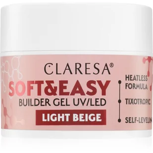 Claresa żel budujący Soft&Easy gel light beige 45g - Żele do paznokci Claresa żel budujący Soft&Easy gel light beige 45g - Żele do paznokci - miniaturka - grafika 1