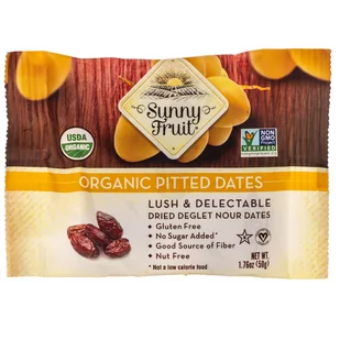 ORGANICZNE DAKTYLE SUSZONE SUNNY FRUIT OPAKOWANIE 50G - Zdrowa żywność - miniaturka - grafika 1