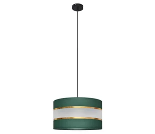 Żyrandol na lince HELEN 1xE27/60W/230V śr. 35 cm zielony/złoty - Lampy sufitowe - miniaturka - grafika 1