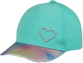 Czapki dla dzieci - Czapka dziewczęca na lato z błyszczącym daszkiem Noviti CD010-G Miętowa - miniaturka - grafika 1