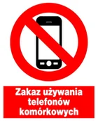 Akcesoria BHP - Zzo-30 Znak Zakaz Używania Telefonów Komórkowych - miniaturka - grafika 1