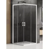 Kabiny prysznicowe - New Trendy D-0394A/D-0397A KABINA PRIME WHITE PROSTOKĄTNA U 70x80x200 CZYSTE 6mm ACTIVE SHIELD - miniaturka - grafika 1