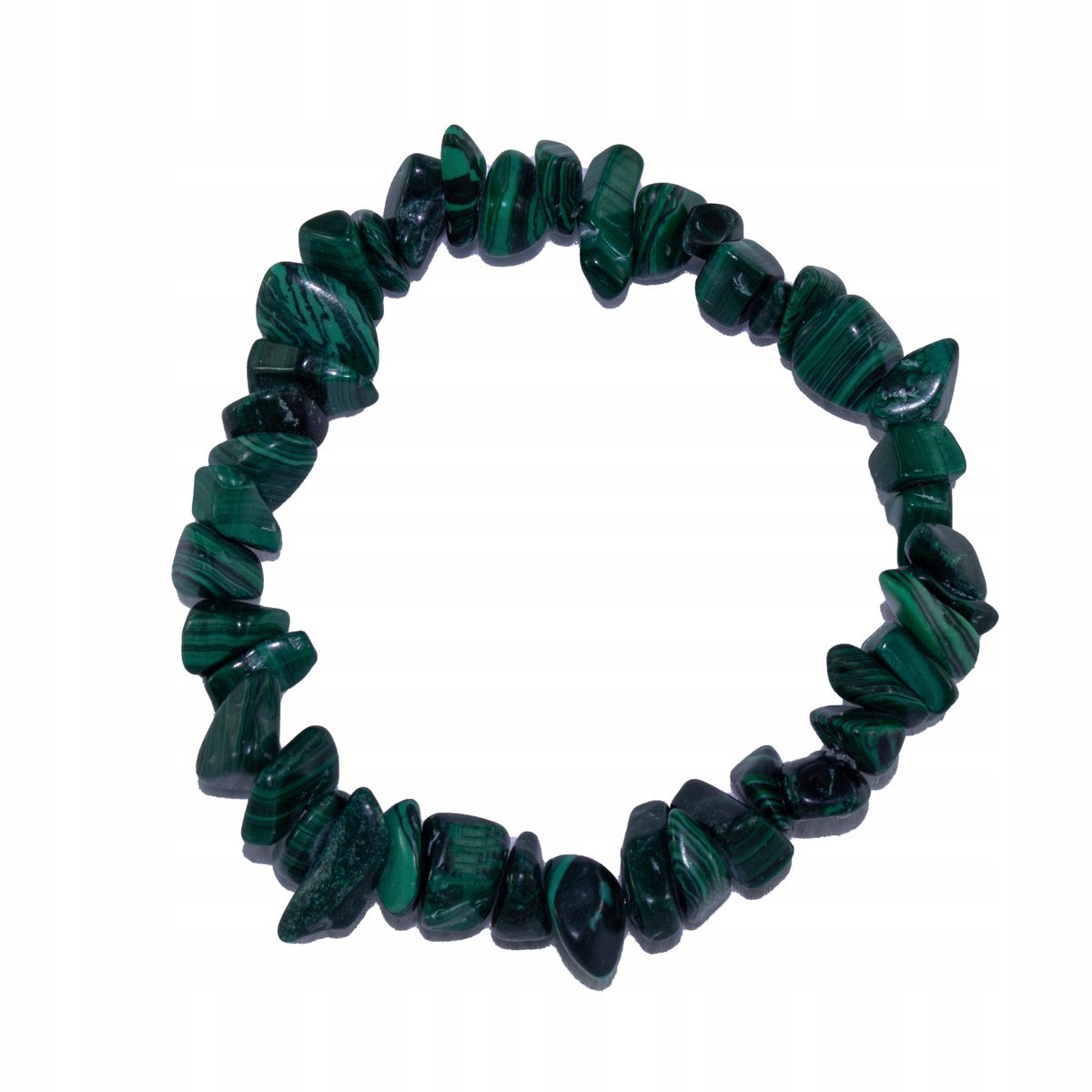 Bransoletka Malachit Naturalny Nieregularny 5x8mm