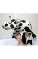 Dodatki do strojów karnawałowych - Czapka krowa, biało-czarna - miniaturka - grafika 1