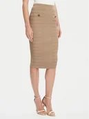 Spódnice - Guess Spódnica ołówkowa W5YD66 Z0130 Brązowy Slim Fit - miniaturka - grafika 1