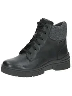 Kozaki damskie - Caprice Damskie ciepłe buty 9-26215-43, modne kozaki, Black Nappa, 37 EU, Czarna papka, 37 EU - miniaturka - grafika 1