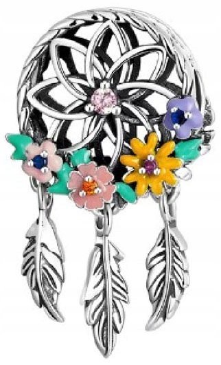 Charms Zawieszka Charms Łapacz Snów Kwiaty