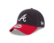 Czapki damskie - Atlanta Braves MLB Core Classic Granatowy Czerwony Regulowana 9Twenty Czapka New Era - miniaturka - grafika 1