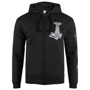 bluza VIKING - OLD WARRIOR, rozpinana z kapturem, czarna-XXL - Bluzy męskie - miniaturka - grafika 1