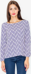 Elegancka bluzka damska - Bluzka damska M520 Wielokolorowy XL - Bluzki damskie - miniaturka - grafika 1