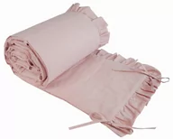 Ochraniacze do łóżeczka - Ochraniacz do łóżeczka z falbanką BRUDNY RÓŻ - miniaturka - grafika 1