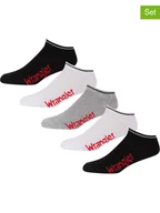 Skarpetki męskie - Wrangler Skarpety (5 par) "Tennent" w kolorze czarno-jasnoszaro-białym - miniaturka - grafika 1