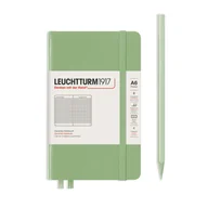 Notesy i bloczki - Notatnik Leuchtturm1917 Pocket A6, twarda oprawa, kratka, sage - miniaturka - grafika 1