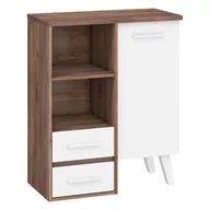 Regały - Regał 1D2S NOR-10 Nordis MebloCross Craft Złoty / Biały Mat - miniaturka - grafika 1