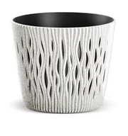 Donice - Doniczka Sandy Round ECO Wood DSR160W biały Prosperplast - miniaturka - grafika 1