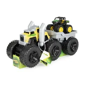 Samochody i pojazdy dla dzieci - John Deere Monster Treads Roaring Rev Up Hauler zestaw Tomy - model lub pojazd - miniaturka - grafika 1