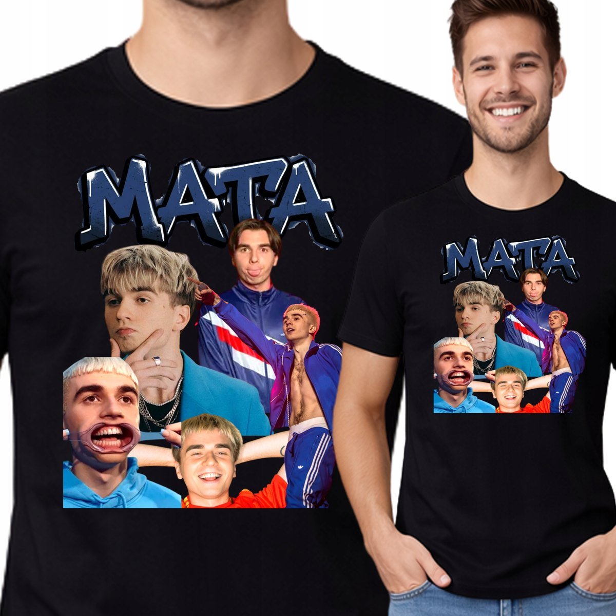 Mata Koszulka T-Shirt Rap Hip Hop Prezent Dla Fana Bawełniana M P397 CZARNA