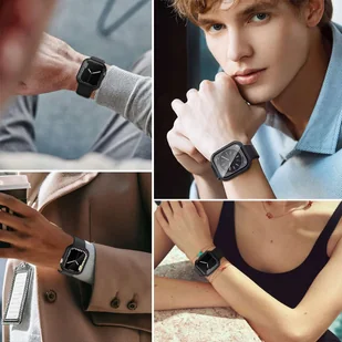 Obudowa ochronna z szkłem Alogy Protector Case 2w1 nakładka etui do Apple Watch 7/8 45mm Czarna - Akcesoria do smartwatchy - miniaturka - grafika 8