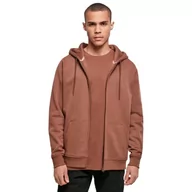 Bluzy męskie - Build your Brand Męska bluza z kapturem Heavy Zip Hoody, męska bluza z kapturem z bawełny i poliestru, dostępna w wielu kolorach, rozmiary XS - 5XL, Bark., S - miniaturka - grafika 1