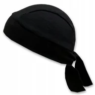 Czapki dla dzieci - BANDAMKA chusta BAWEŁNIANA piratka BANDANA wiązana CZAPKA dziecięca CZARNA - miniaturka - grafika 1