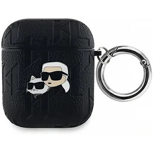 Karl Lagerfeld KLA2PGKCPK AirPods 1/2 cover czarny/black Monogram Karl & Choupette Head - Akcesoria do słuchawek - miniaturka - grafika 1