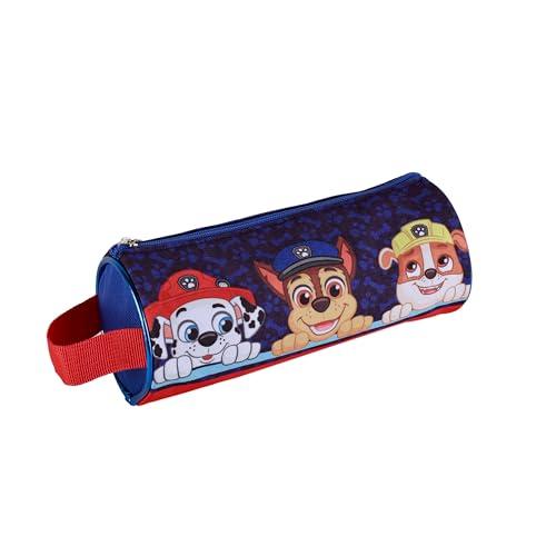 TOYBAGS Paw Patrol okrągły piórnik 8 x 22 x 8 cm, plecak szkolny unisex dzieci, czarny, L, Czarny (Black), L
