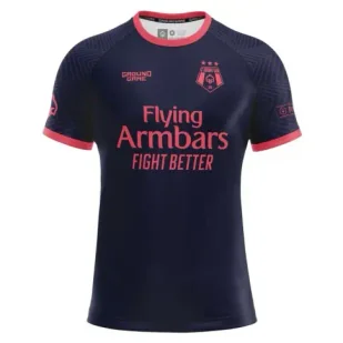 Ground Game Rashguard FC Armbar Krótki Rękaw Navy - Kimona, stroje i obuwie - miniaturka - grafika 1