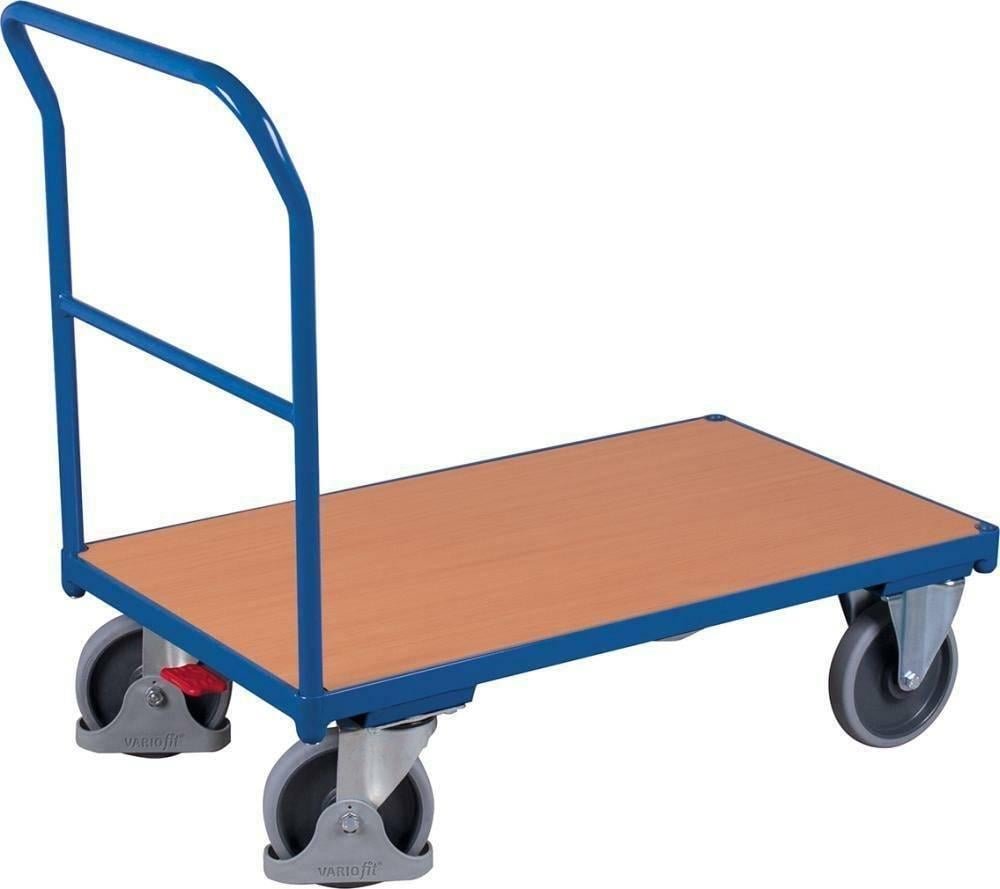 Variofit Wozek transport. z uchwyt. do pchania 500 kg, 1230x800 mm uchwyt palak.