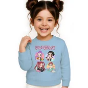 Bluzy dla dziewczynek - BLUZA DZIECIĘCA K-POPOWE ŁOWCZYNIE DEMONÓW HUNTRIX 134-140 BAWEŁNIANA - miniaturka - grafika 1