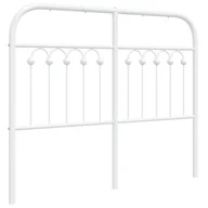 Inne meble do sypialni - vidaXL Metalowe wezgłowie, białe, 120 cm - miniaturka - grafika 1