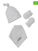 Czapeczki dla niemowląt - vertbaudet 3-częściowy zestaw zimowy w kolorze kremowym - miniaturka - grafika 1