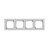 Klawisze i ramki - Ospel Ramka do gniazdek, poczwórna SONATA R-4R/00, biała - miniaturka - grafika 1