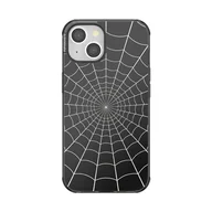 Etui i futerały do telefonów - PopSockets: PopCase (dla MagSafe) - Etui na telefon iPhone 14 z możliwością zmiany położenia PopGrip przesuwnym stojakiem na telefon i uchwytem z wymienną górą, SPIDERMAN - czarna sieć - miniaturka - grafika 1