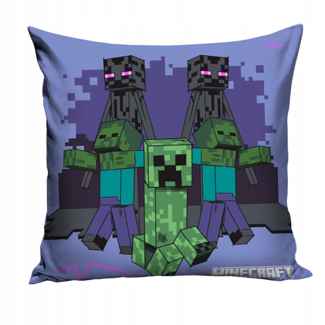 Poszewka Minecraft Dekoracyjna Creeper Zombie Enderman Pokój Gracza