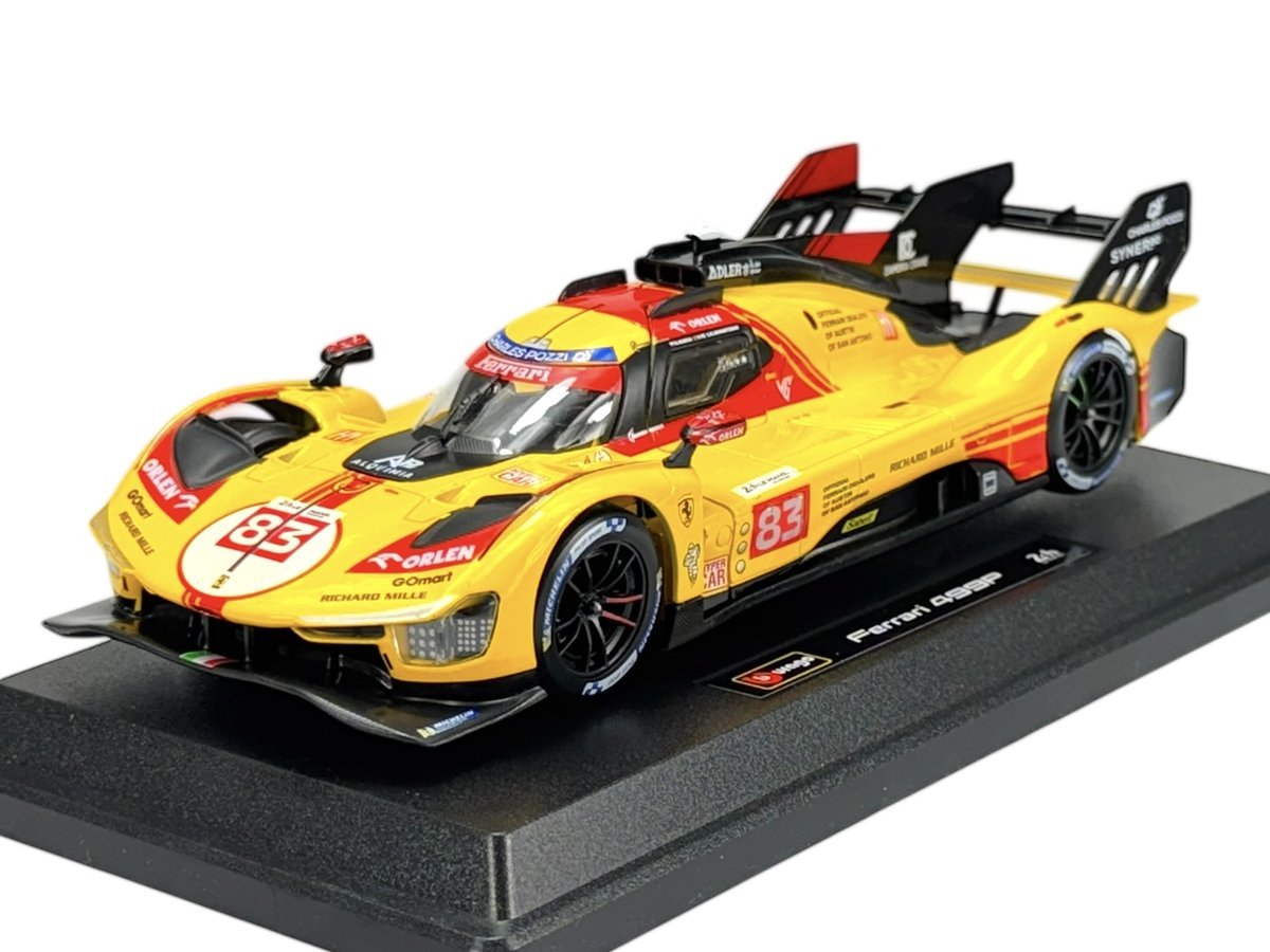 BBURAGO FERRARI 499P #83 KUBICA 24h LE MANS FIA WEC ŻÓŁTY 1:18 16304