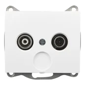Gniazdka elektryczne - Abex Gniazdo Nova Moduł RTV końcowe białe - miniaturka - grafika 1