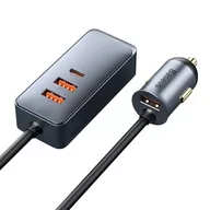 Ładowarki samochodowe - Baseus Share Together ładowarka samochodowa 3x USB / USB Typ C 120W PPS Quick Charge Power Delivery szary (CCBT-B0G) - miniaturka - grafika 1