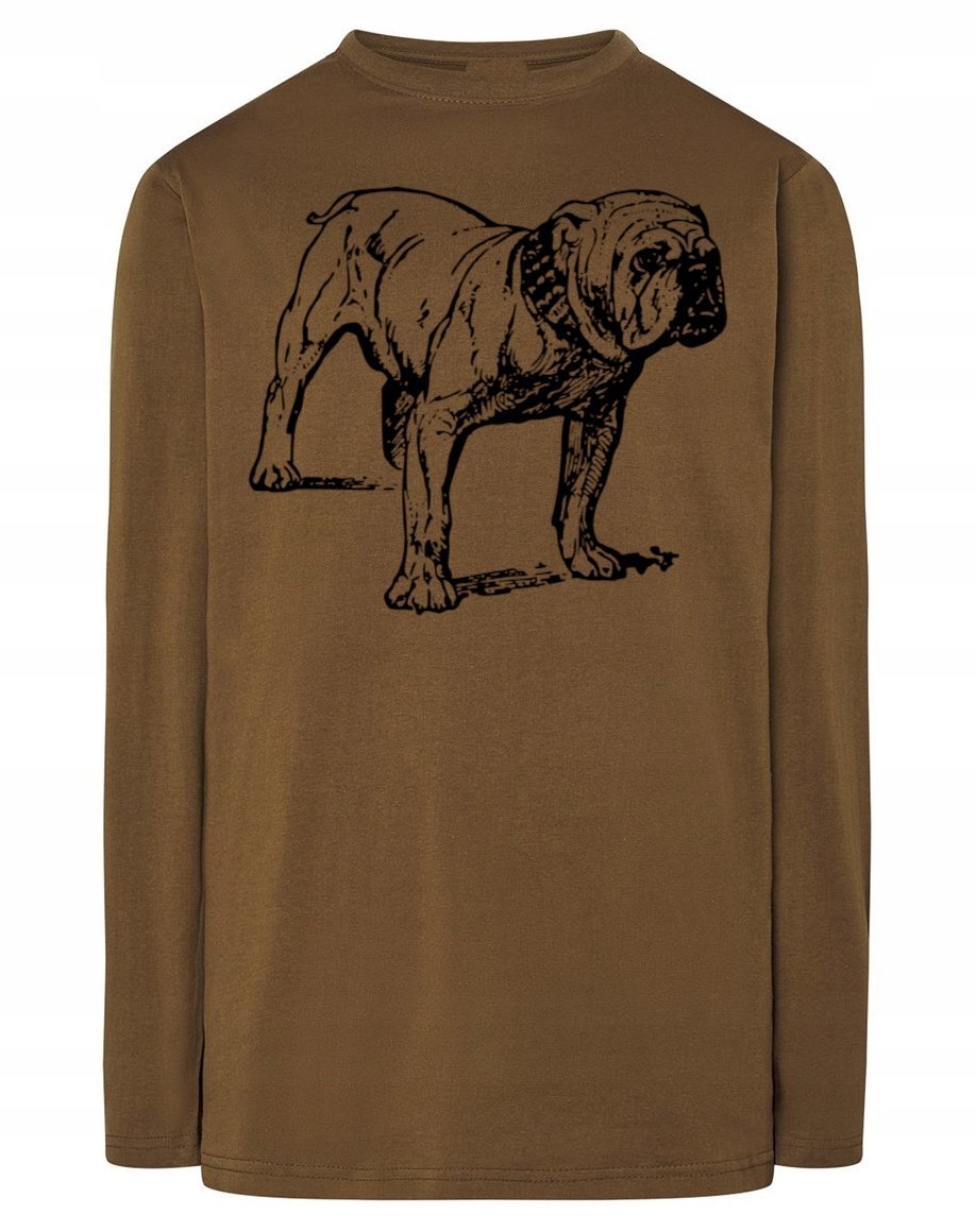 Longsleeve męski nadruk pies BULLDOG r.M
