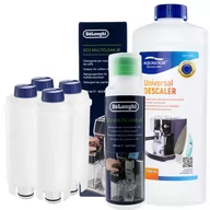 Akcesoria i części do ekspresów do kawy - Zestaw Do Delonghi Filtr AL-S002 4szt, MultiClean DLSC550, Odkamieniacz Uniwersalny Aqualogis 1L - miniaturka - grafika 1